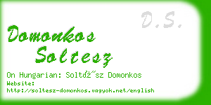 domonkos soltesz business card